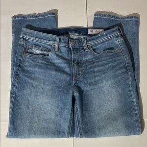 GAP Vintage Slim Mid Rise Straight Leg Denim Jeans sz 28 6 Short Petite Casual